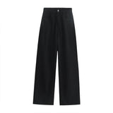 trendy brand white straight jeans for women 2024 spring new high waist slim wide leg pants high street ins fashion and leisure unique jeans style 2195
