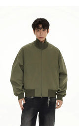 zip-up streetwear jacket, fall/winter fashion, men's streetwear fashion, trendy oversized fit, urban techwear design, modern 