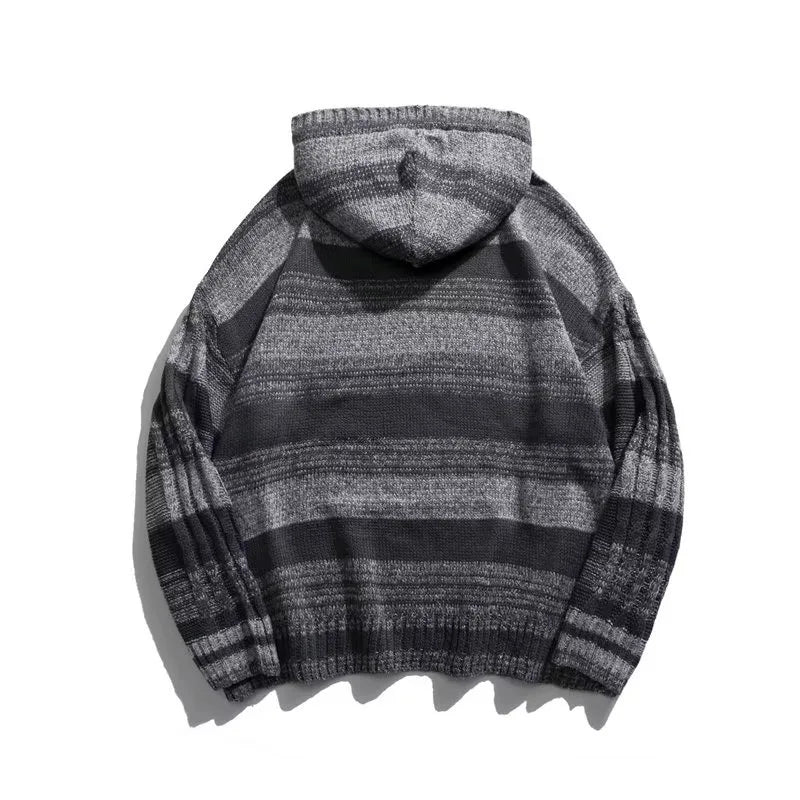 grunge fire sweater, streetwear drip, cozy knitwear for men, oversized grunge aesthetic winter top