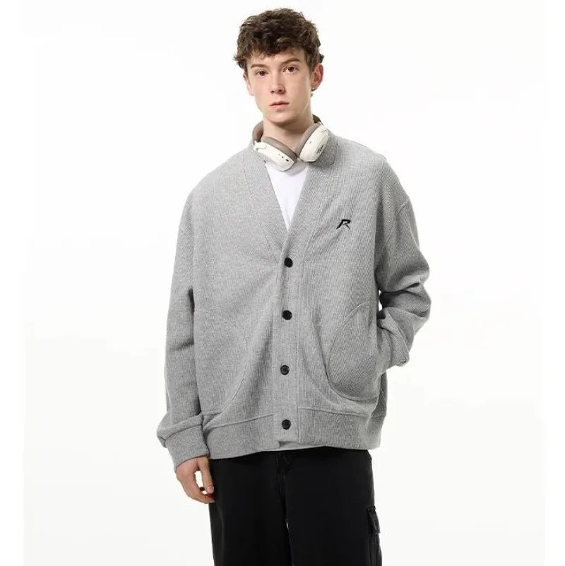 grunge fire sweater, streetwear drip, cozy knitwear for men, oversized grunge aesthetic winter top