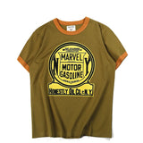 Skatercore Graphic tee – Summer Mens Short Sleeved New Cotton Letter Printing Locomot