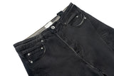 retro patchwork gradient slim flared jeans floor mop wide jean pants street wear new fashionable hip hop washed vintage mens unique jeans style 2789