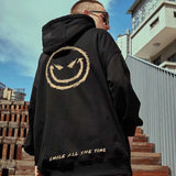 Autumn Smile Print Graphic Hoodies Harajuku Fashion Casual Cool