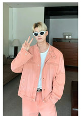 outdoor high street denim mens sets spring single breasted trendy harajuku jackets cowboy two piece hip hop couple suits new unique jeans style 4840