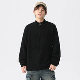 minimalist knit hoodie, photo-ready knit, unisex oversized techwear hoodie for men street style