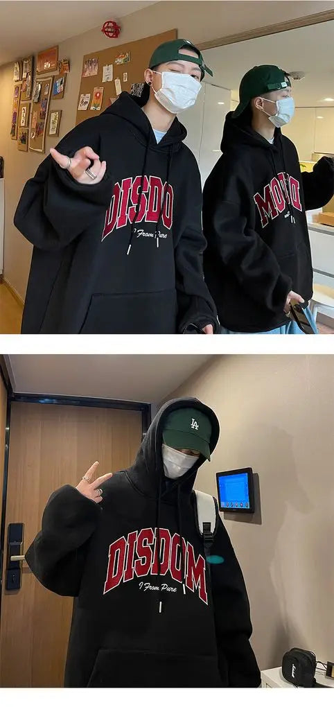 Club Paradise Limited Gray Korean Style Hooded Sweatshirt Me…