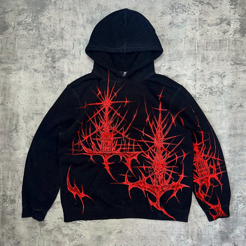 Harajuku Oversized Gothic Dragon Print Hoodies Women Hoodie Streetwear
