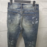 2023 brand new classic old washing rhinestones ripped holes jeans cotton denim pants comfort casual jeans size cargo 28 36 620 unique cargo style 747