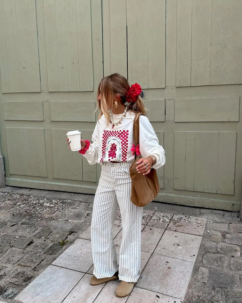 Trapwear Streetwear top – Harajuku Gothic Cherry Graphic T Shirts Autumn Streetwear Ov