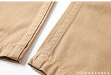 autumn winter heavyweight pure cotton thick american retro workwear khaki pants business casual mens basic solid color pants unique default style 1062