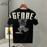 Cyberpunk Melting smiley – High Texture 2023 New Mens Fashion Letter Printed Bear Rhine