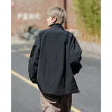 Outdoor Mens Charge Jacket Retro Loose Stand Collar Waterproof Tooling
