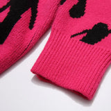 fashion knitted sweater unisex harajuku anime pattern sweaters casual pink color pullover streetwear sweaters jumpers knitwear aesthetic street look hoodie, urban wear with bold artwork, streetwear fashion hoodie