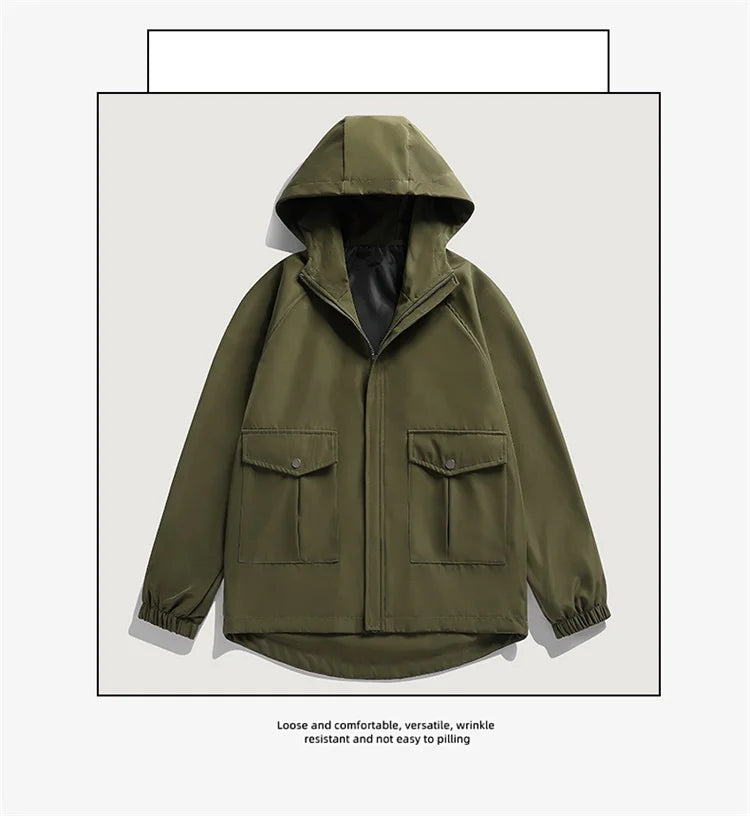 Leather Panel Streetwear Jacket Daily Fit Staple