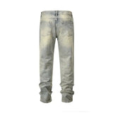 retro washed skinny jeans men pant destroyed ripped holes slim biker zipper jeans trousers fashion streetwear hip hop joggers unique joggers style 5231