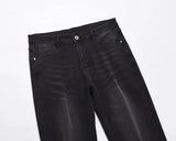 distressed hole ripped washed jeans pants for men straight retro streetwear baggy denim trousers frayed casual hip hop jean unique jeans style 220