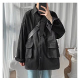 Original shirt men long-sleeved Korean style trendy loose handsome work shirt ins trendy brand spring and autumn jacket Y2K top