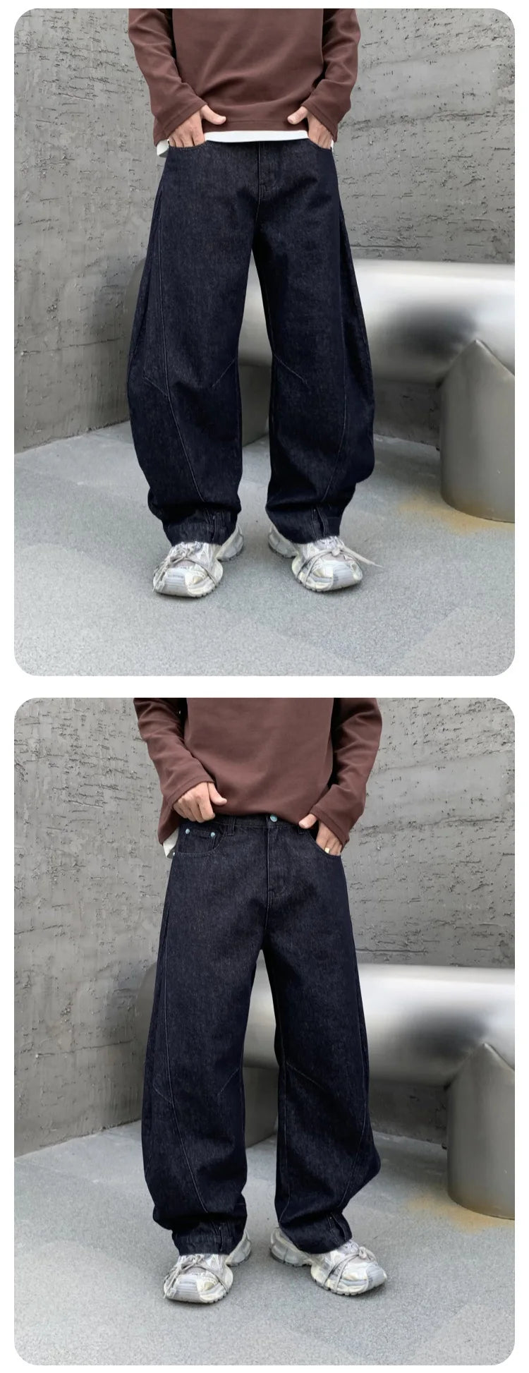 men denim streetwear fashion brand hip hop loose casual wide leg cargo harem jeans pant cityboy y2k baggy jeans trousers combat utility trousers