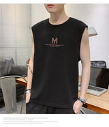 Glitchcore Tribal flames – Summer Mens Workout Gym Tank Tops Casual Sleeveless