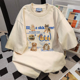 Y2k Anime panel – Summer Street Men And Women Trendy Personality Dog Print Rou