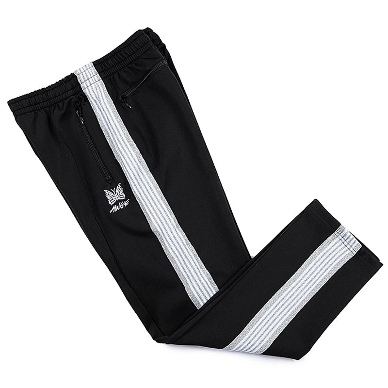 chaopai pattern embroidery loose casual pants side edge weaving straight leg pants men woman comfortable trousers unique default style 4850