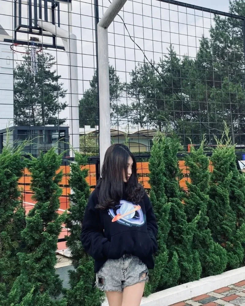 European And American Street Casual Style Oversized Pullover Hoodie Y2