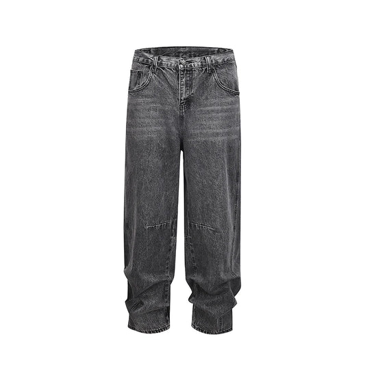 high street washed baggy casual jeans for men and women straight pockets denim pants oversized loose cargo trousers combat utility trousers
