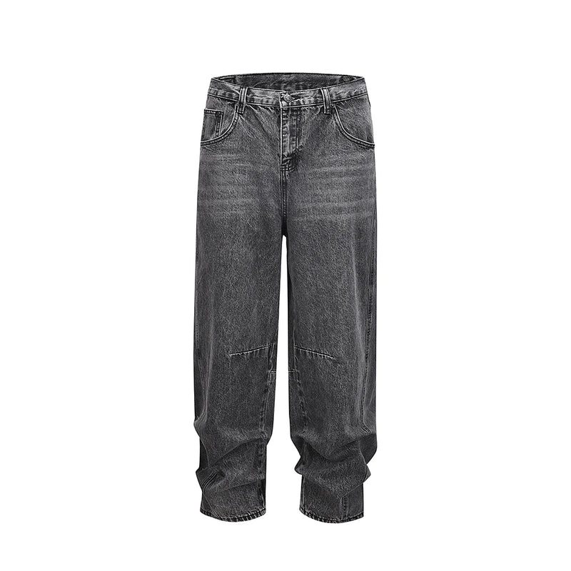 high street washed baggy casual jeans for men and women straight pockets denim pants oversized loose cargo trousers combat utility trousers