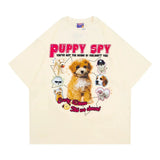 Gothic Crying angel – American Retro Cute Puppy Print Short Sleeved Summer Men And