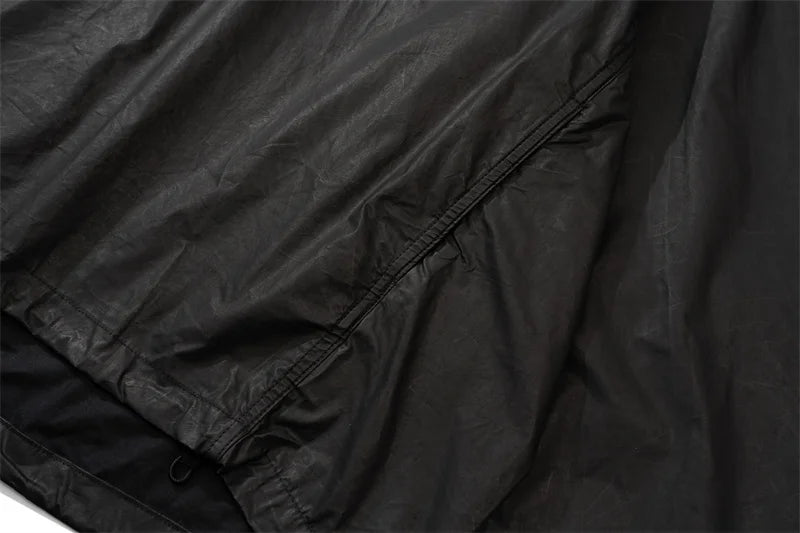 trapwear barcode glitch featuring autumn kanye high street coated fabric waterproof extra loose mens and womens large charge shirts