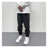 hip hop loose fit elastic waist pants fashion paisy ankle pants mens casual letter embroidery drewstring sportwear pants joggers unique joggers style 3524