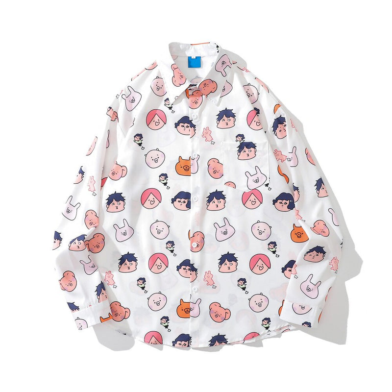 "Funny Face" Unisex Men Women Streetwear Graphic Shirt Daulet Apparel