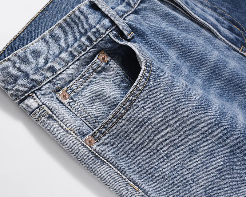street wear washed hole destroyed skinny jeans denim hip hop blue cylinder male casual slim jeans pants ripped denim trousers unique jeans style 253