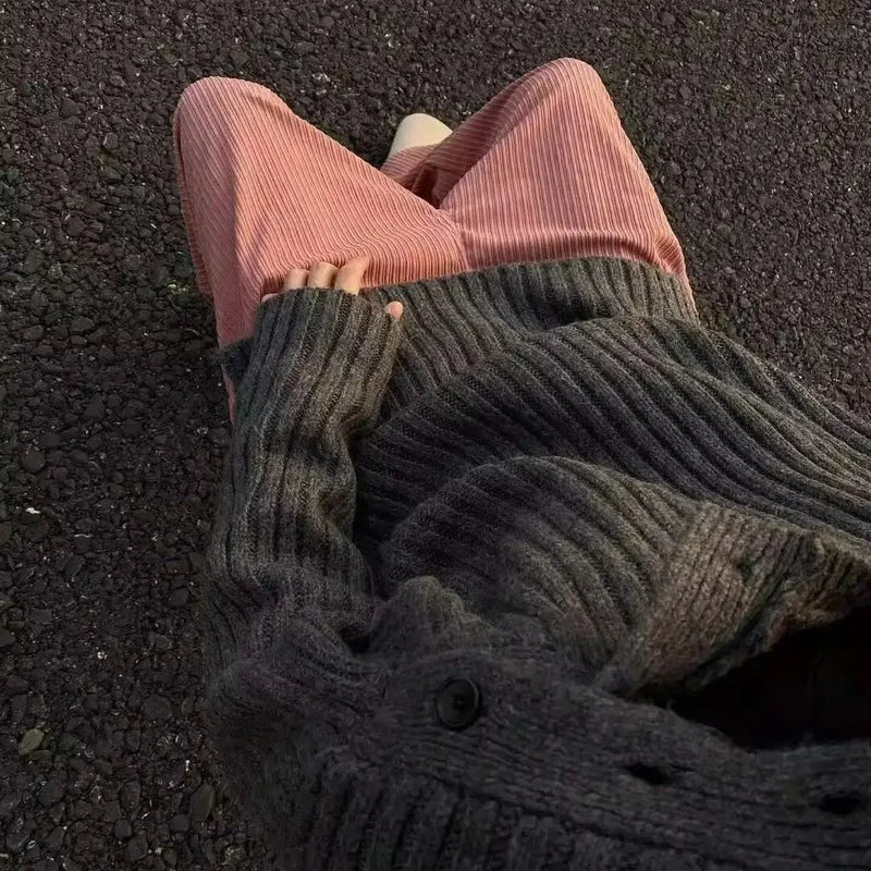grunge oversized knit streetwear piece for layered look and winter street fits, ideal for men’s fashion and seasonal streetwe