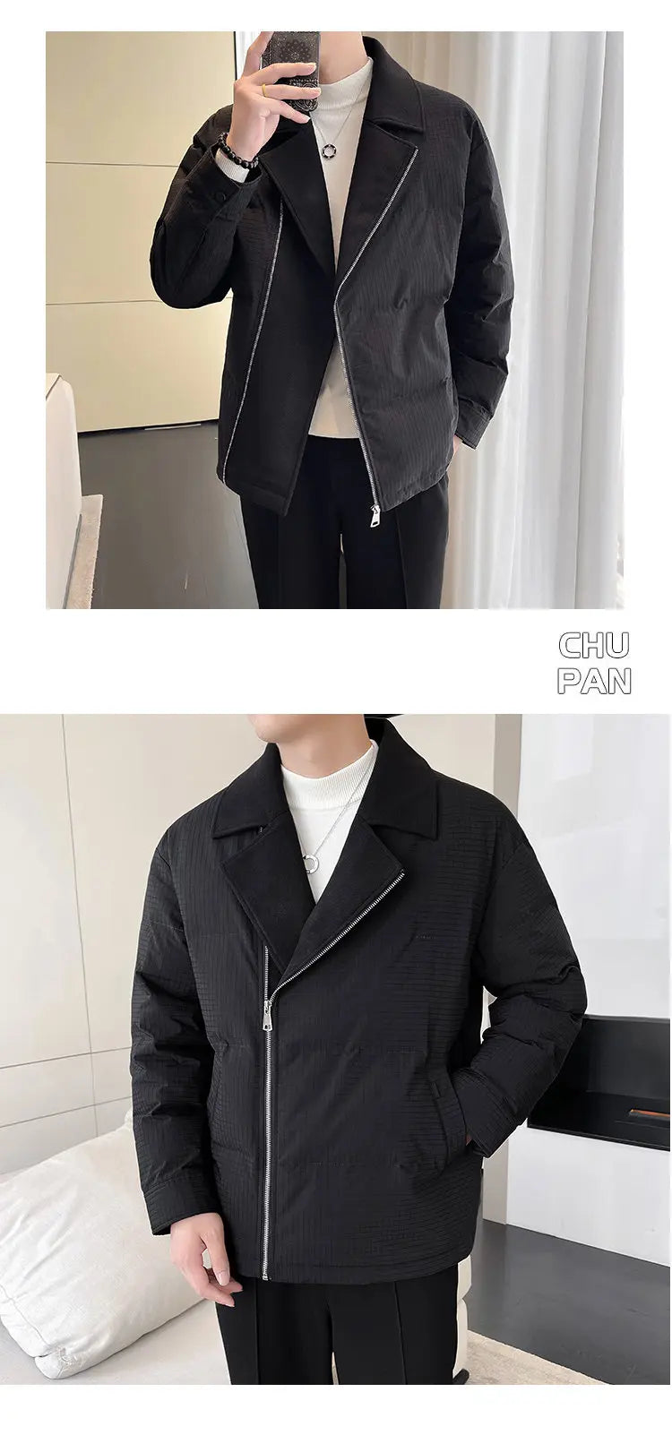 leather varsity coat, fall fit essential - comfortable cotton fit with bold prints