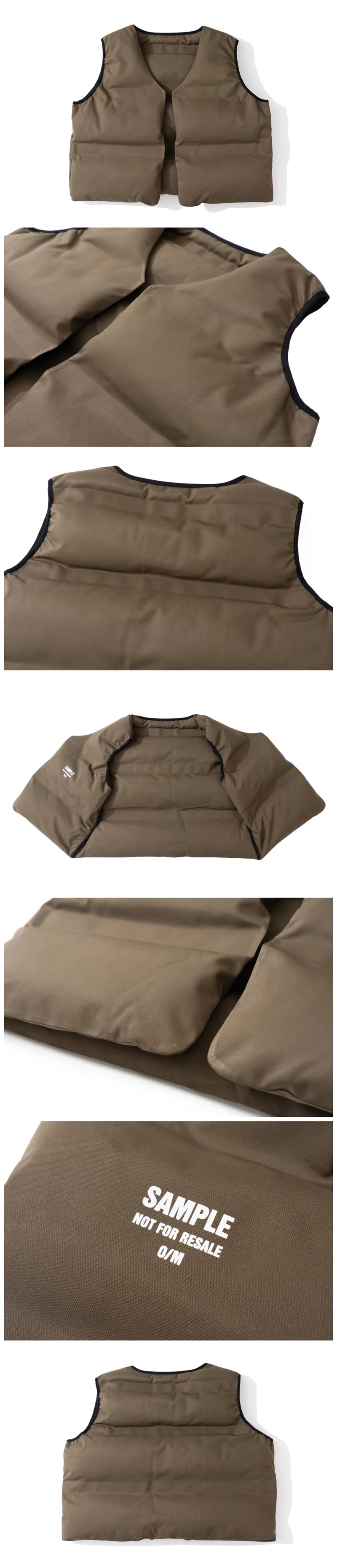 Frog drift New Fashion Street Kanye West DONDA Double sided wearable short cotton jacket Sleeveless Cotton padded Down vest men