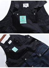 2023 summer cargo overalls pants men patchwork denim jumpsuits loose work pants solid color casual streetwear cargo trousers unique cargo style 4518