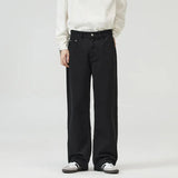 men solid color denim wide leg straight streetwear fashion loose casual jeans pants women y2k jeans trousers unique jeans style 1839