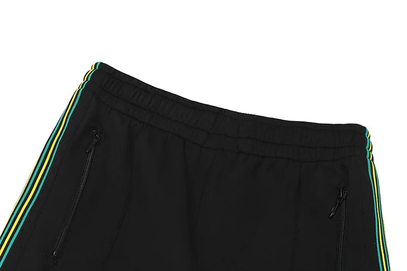 blackish green pants men woman 1 1 best quality side edge weaving embroidery logo drawstring loose casual new trousers unique default style 4969