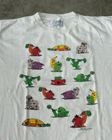 Harajuku Energy Tee – Pastel Icon Mash with Cloud Hearts