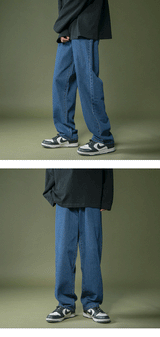 lappster men black baggy jeans streetwear 2023 harajuku casual straight pants male loose streetwear white graphic denim pants unique jeans style 2582