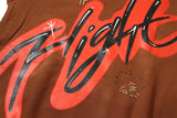 Cactus Jack Letter Brown Fleece Hooded Sweatshirts For Men High Street