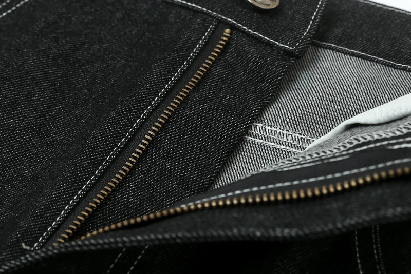 high street embroidery casual over knee summer jeans shorts mens wide leg baggy y2k denim short oversized five point pants unique jeans style 3557