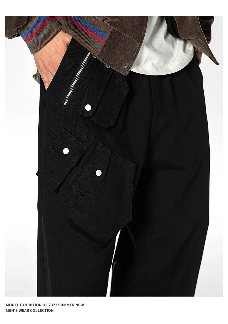 men streetwear fashion loose casual wide leg techwear cargo pants track trousers women harem trousers joggers sweatpants unique joggers style 937