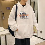 2024 New Cotton Fleece Hooded Sweatshirt For Men Autumn Long Sleeve Pu