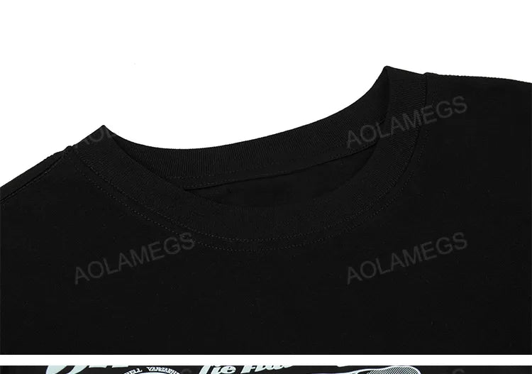 Glitchcore Crying angel – Men Retro Casual T Shirt Cartoon Creative Print Short Sleeve
