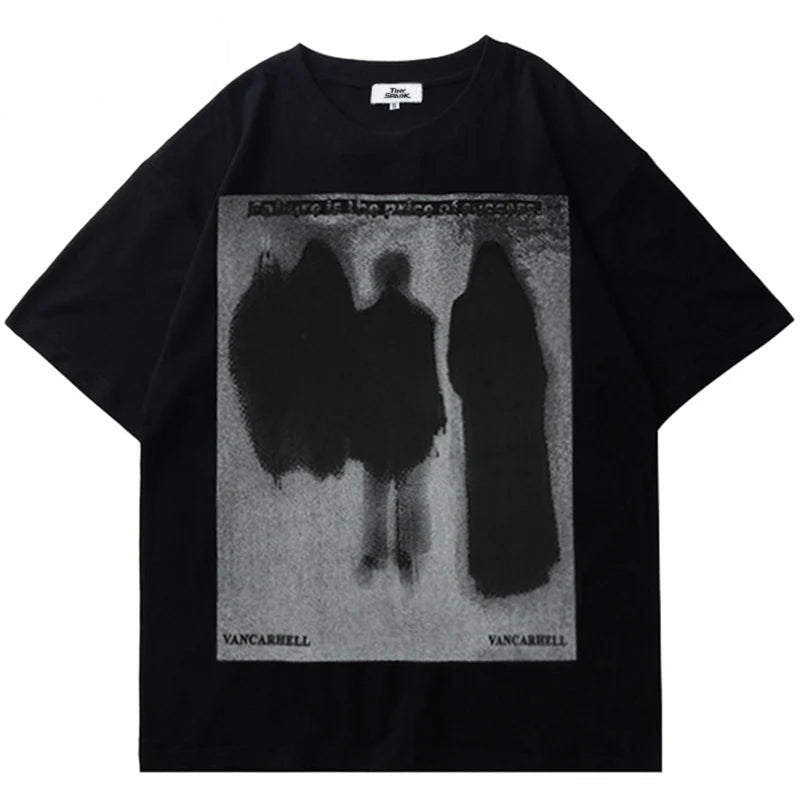 Anime Aesthetic print tee – Men Hip Hop T Shirt Streetwear Dark Style Shadow Printed T S