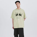 Gothic Anime panel – American Devil Kitten Print T Shirt Men Summer New Retro Har