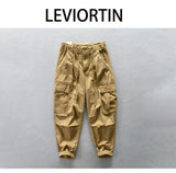 men tactical overalls trousers streetwear amikaji straight stretch baggy outdoor slacks multi pocket cargo joggers pants for man unique joggers style 49