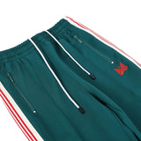 rose red embroidery pants casual men woman loose retro side edge weaving sweatpants trousers straight leg pants unique joggers style 4943